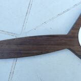 Antique art deco hand mirror in rosewood