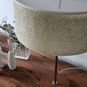 Teak and fiberglass lamp
