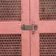 Ancient Burmese teak tribal pantry with original pink patina
