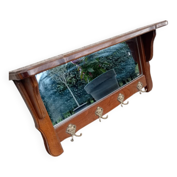 Coat rack with mirror