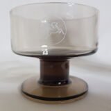 Lot of 5 champagne or vintage dessert glasses, Pegasus, 70s