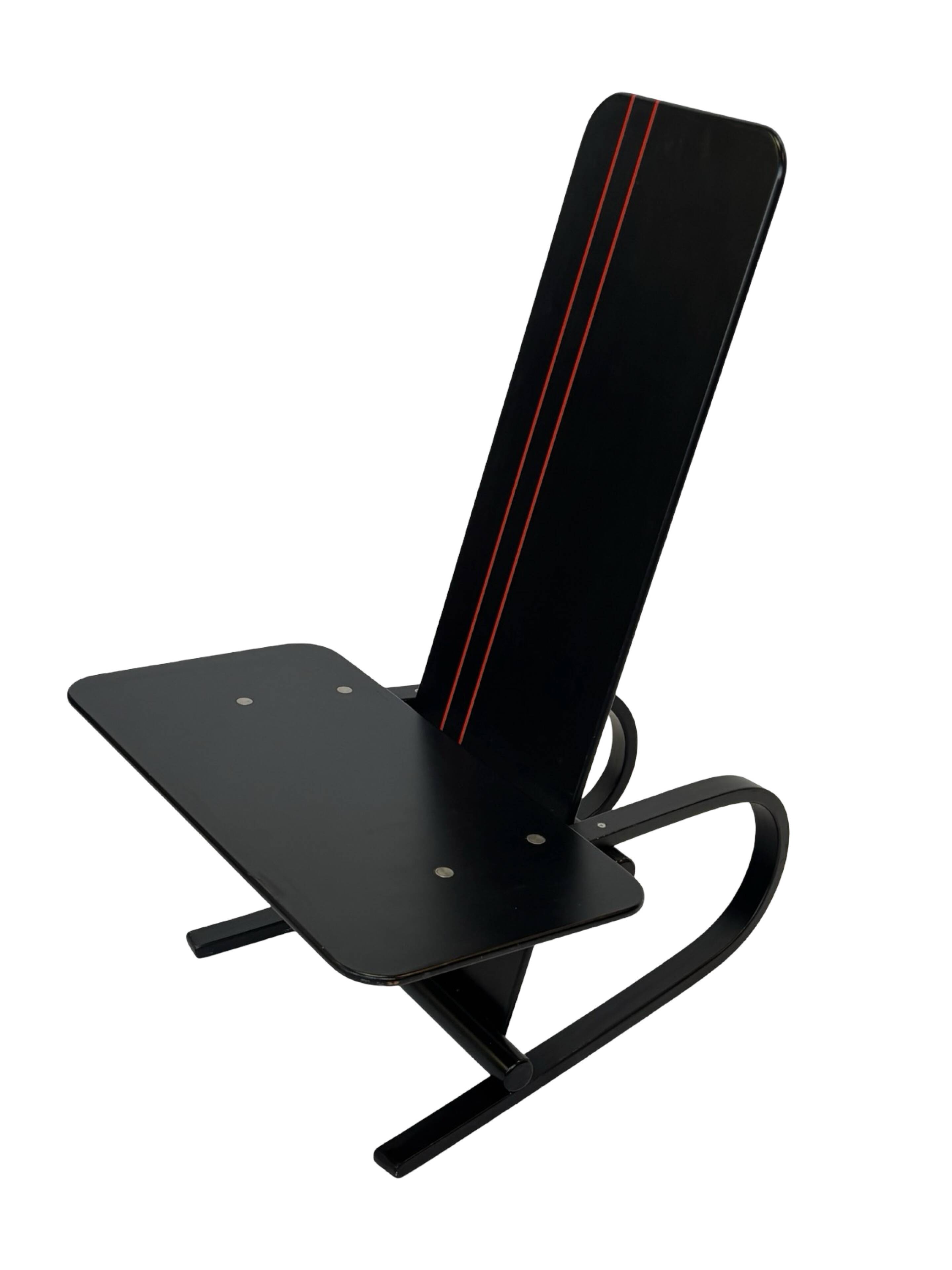 Vintage Danish postmodern Andreas Hansen plywood armchair