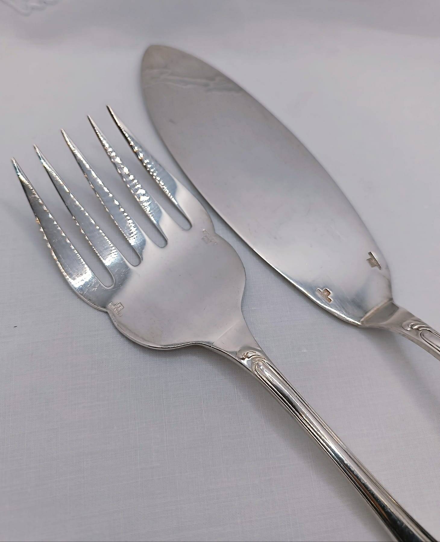 Christofle Marly silver-plated fish serving cutlery