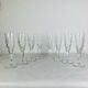 8 Chantilly model champagne flutes by Saint Louis, crystal