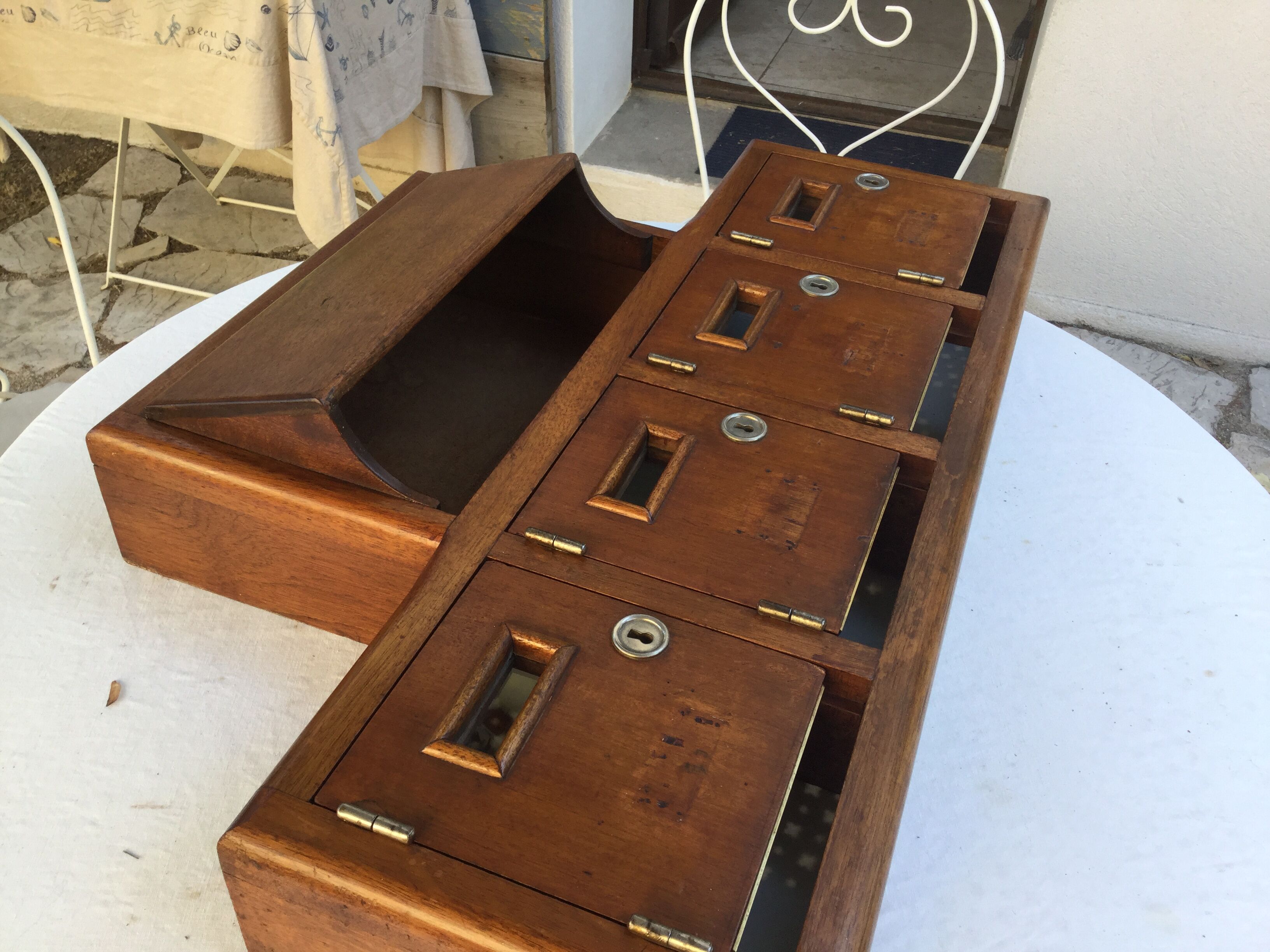 Old building mailboxes