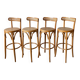 Canework and bentwood bar stools