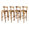 Canework and bentwood bar stools