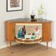 Teak veneer bar cabinet, Germany 1950s
