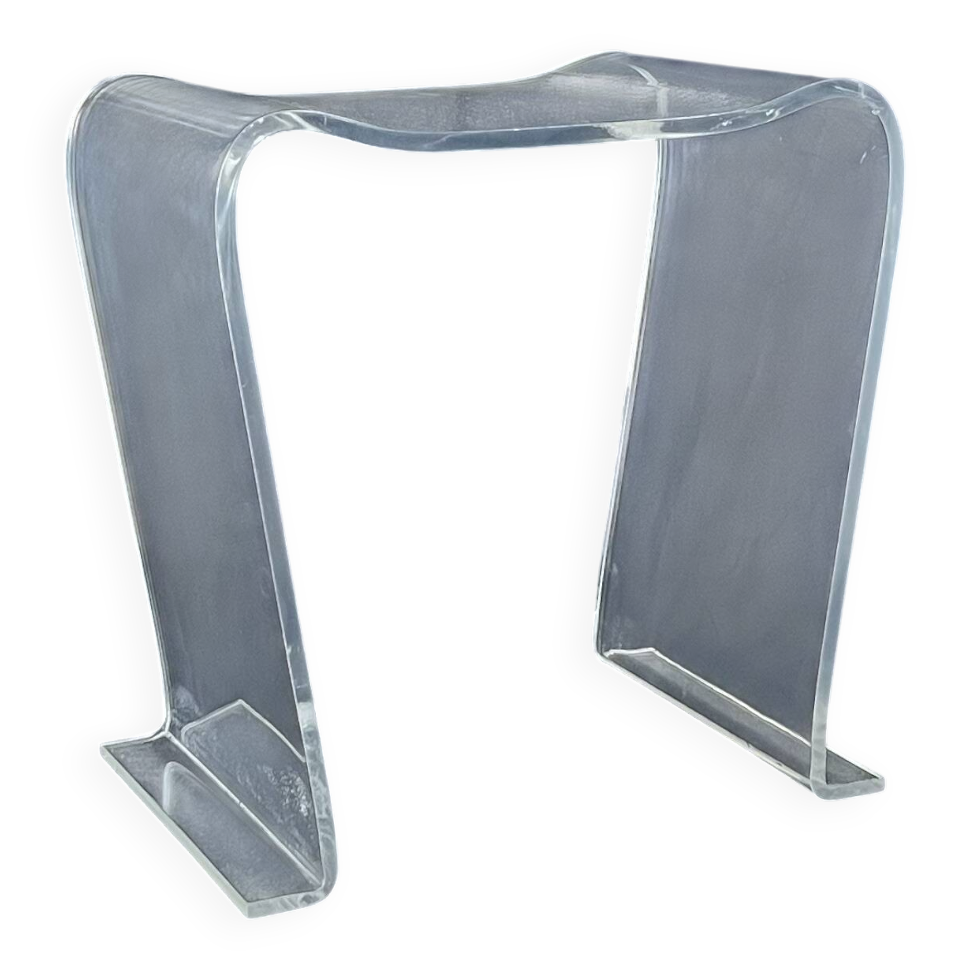 Stool made of transparent plexiglass, France, 1970s