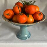 Blue earthenware footed bowl