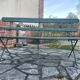 Antique folding garden bench