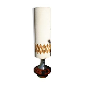 Floor lamp base ceramic ball vintage and aluminum brush 1970