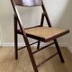 Folding chair occasional chair vintage wooden office chair with cane seat