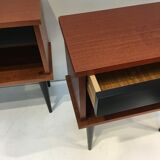 Pair of Scandinavian teak bedside tables