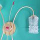 Large vintage gold four-light wall sconce
