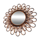 Ancien Miroir En Rotin
