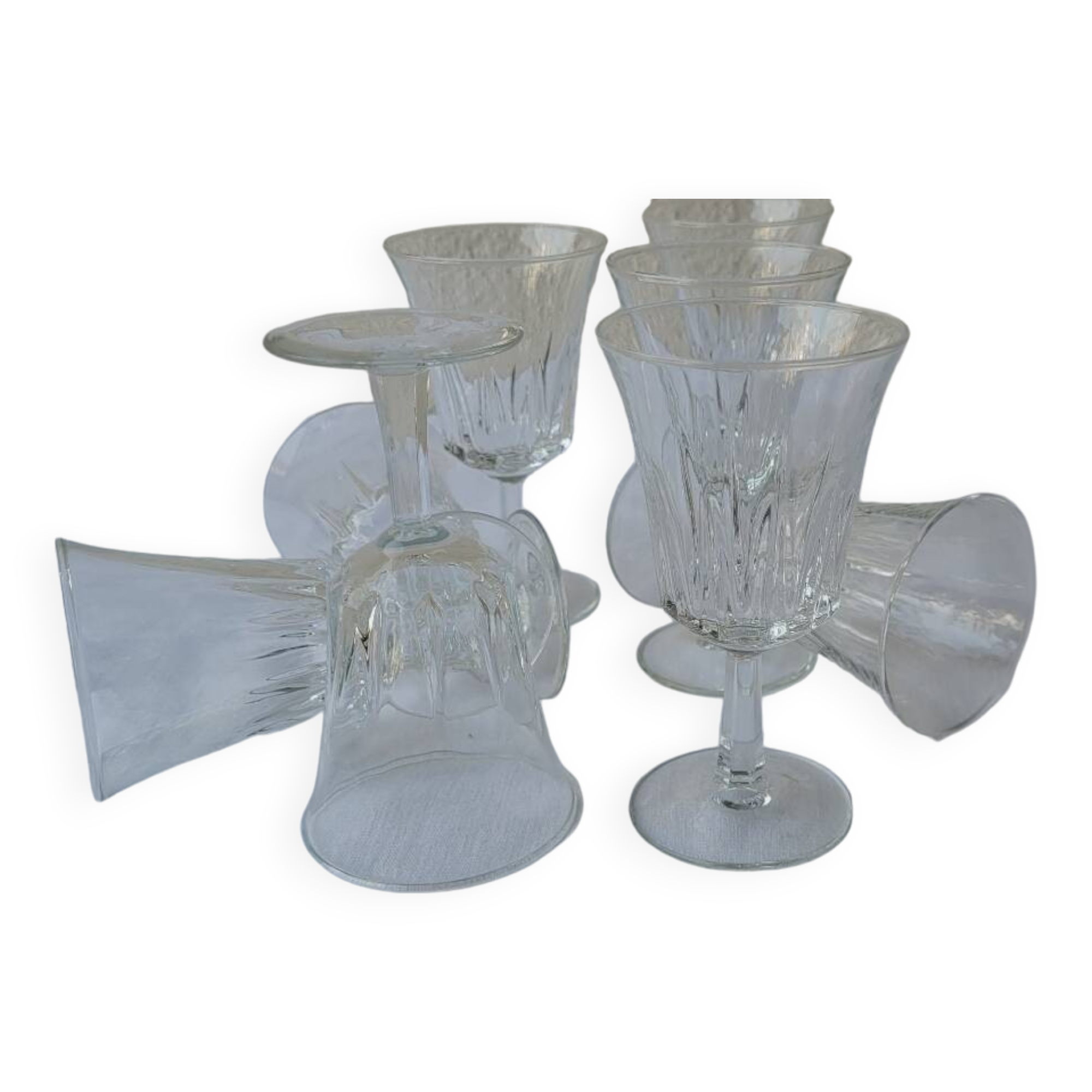 60's white wine glass set