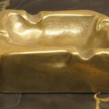 Brutalist bronze ashtray, Lauterbach, France, 1950s