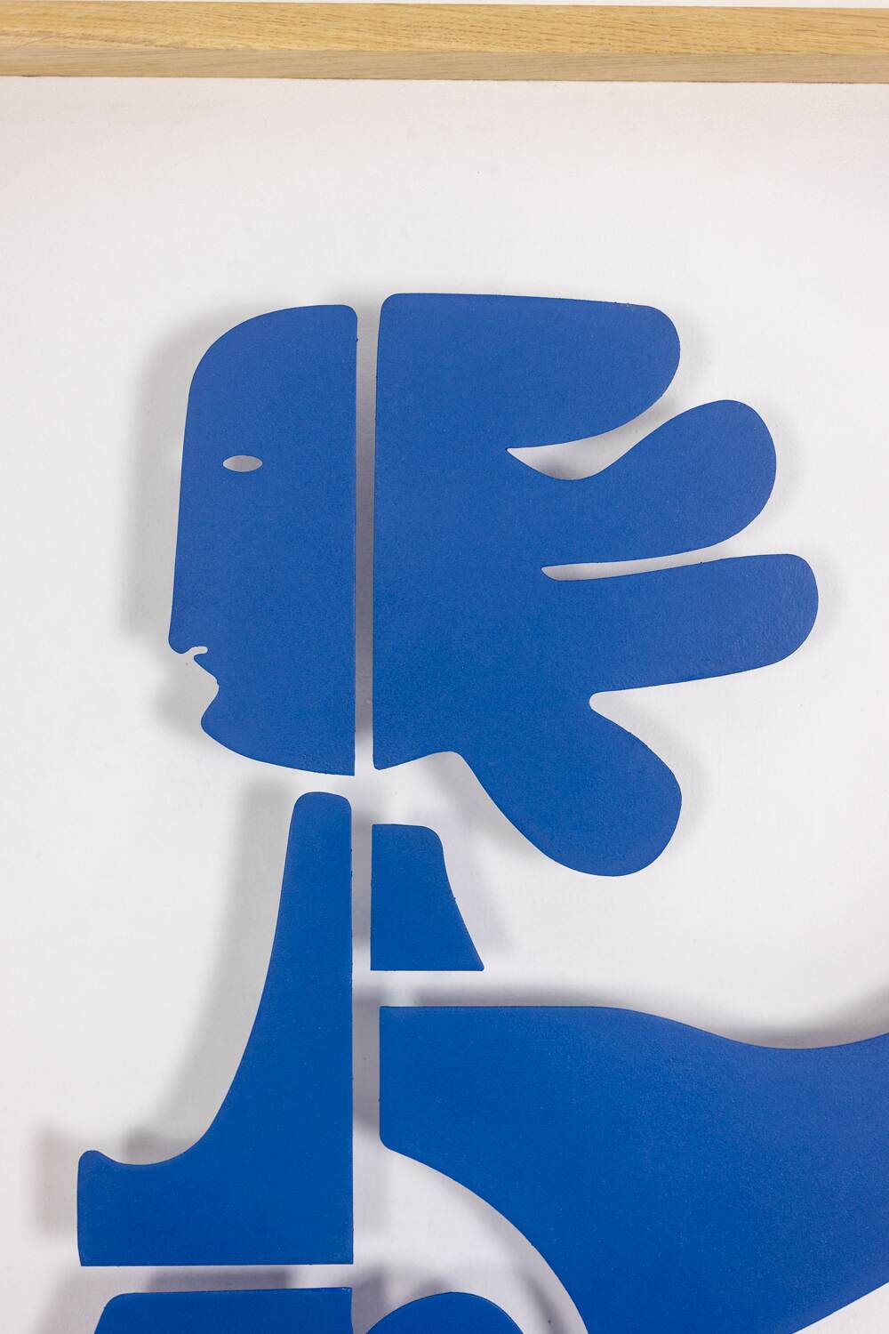 Antonine de Saint Pierre. Eva panel in navy blue lacquered metal. Contemporary.