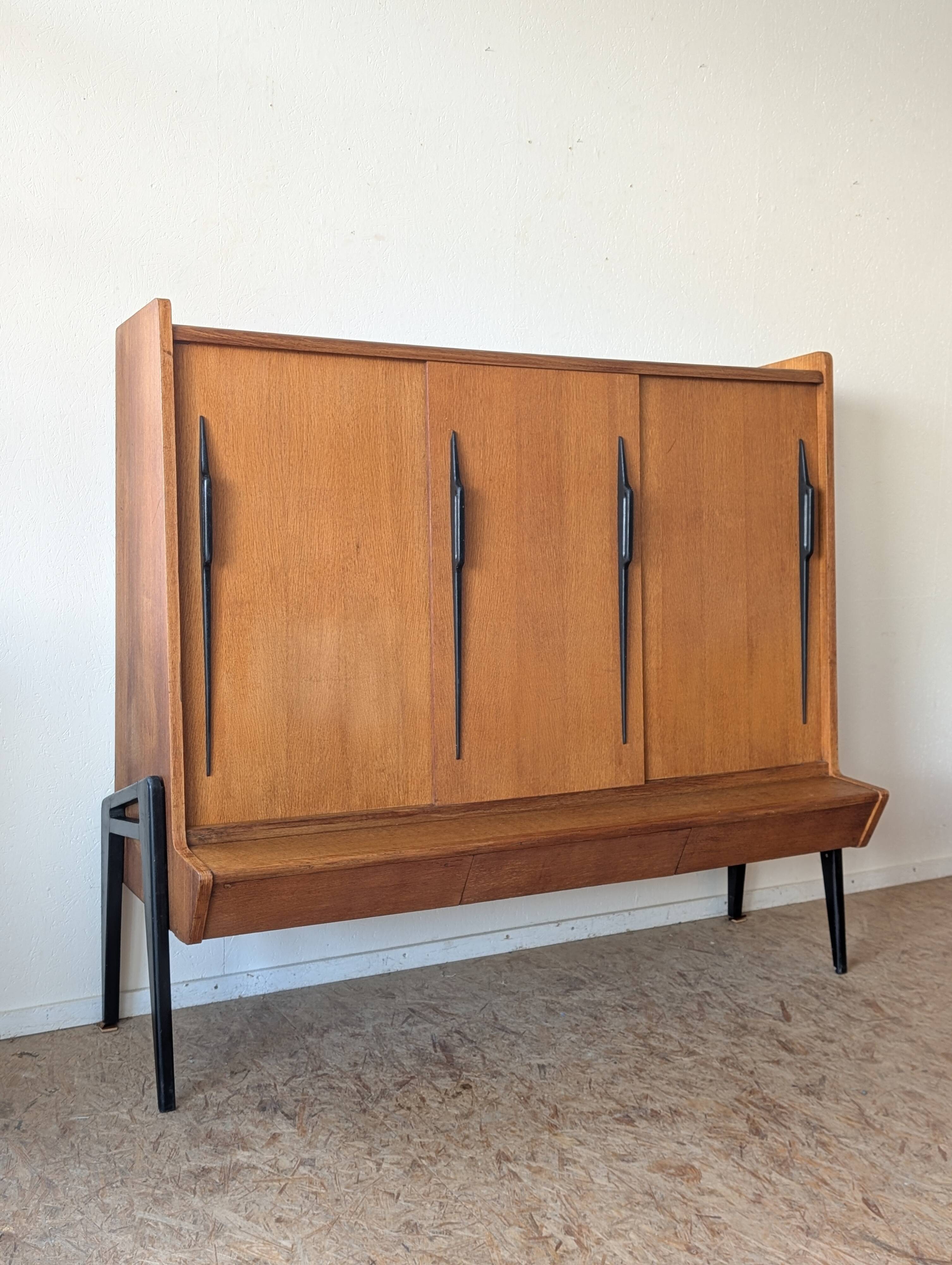 High oak sideboard by Gérard Guermonprez, 1950s/1960s