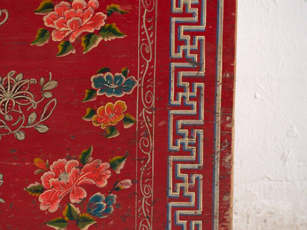 Antique Chinese painted pine chest – China, circa 1930