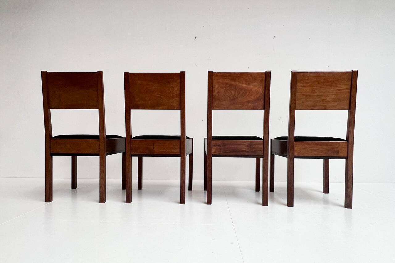 The Hague School set of 4 dining chairs by Muntendam for LOV, 1920’s