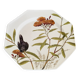 Antique 10" octagonal plate foliage bird Mintons ESSEX BIRDS 1880