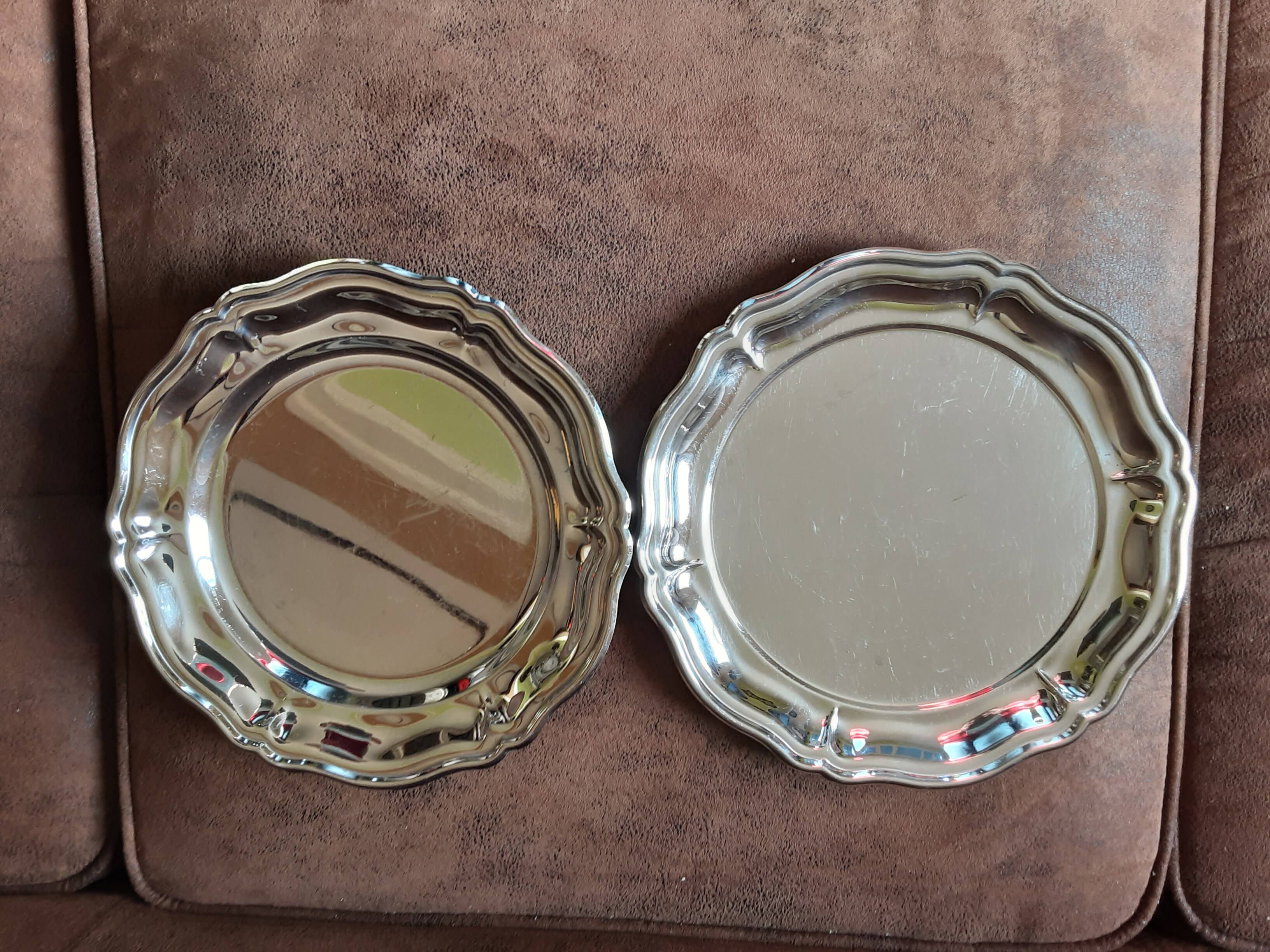 Lot de 2 plats inox  Jean Couzon
