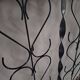 Mid century wall mounted wrought iron coat and hat rack, 1960s