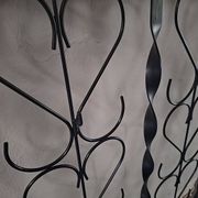 Mid century wall mounted wrought iron coat and hat rack, 1960s