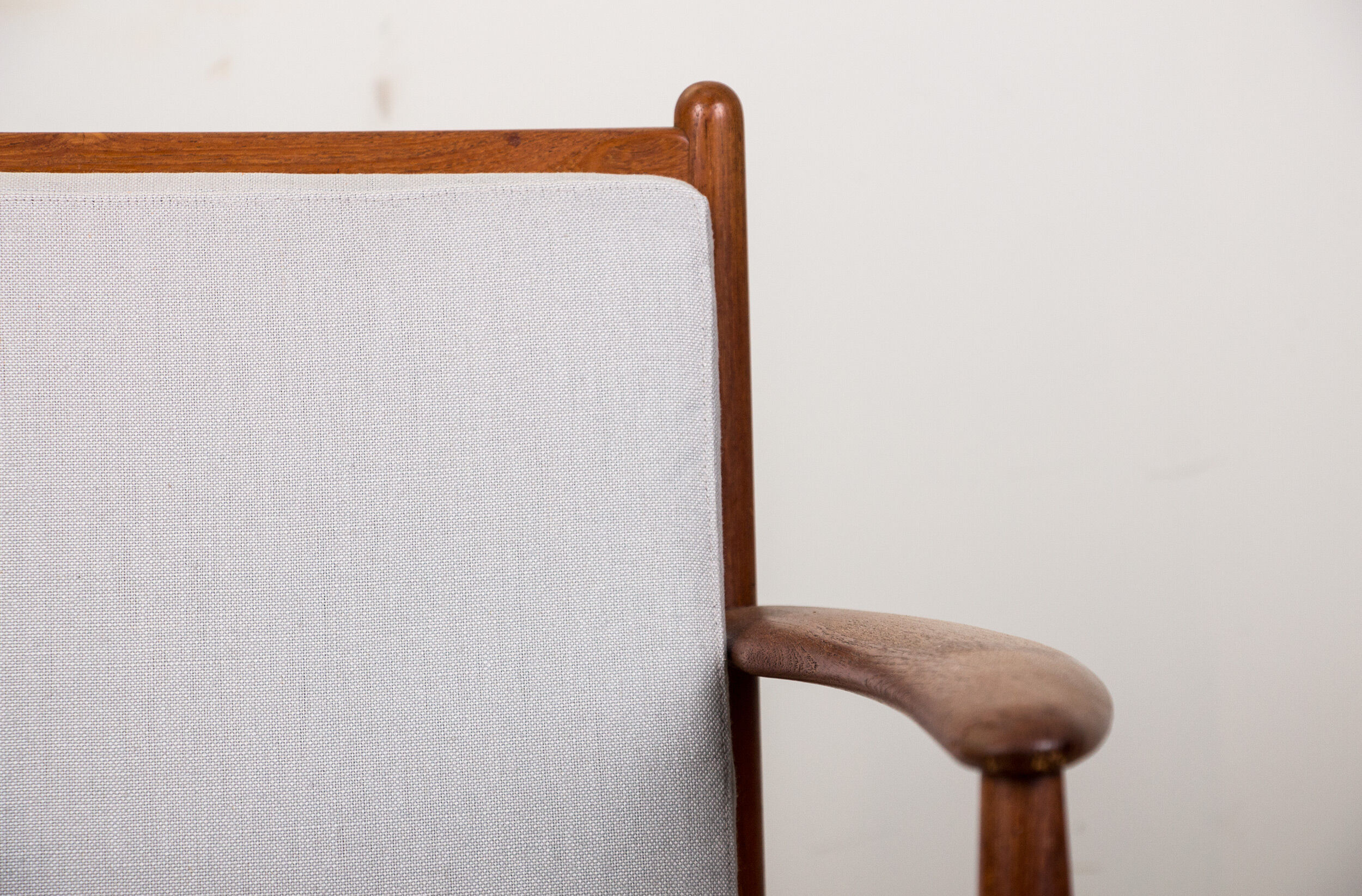 Pair of danish armchairs in teck by Grete Jalk for France, 1963