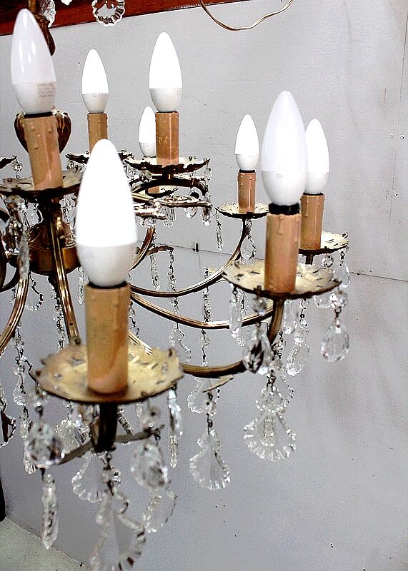 Crystal chandelier mid 20th