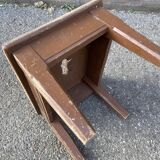 Rustic farm tabouret in fir