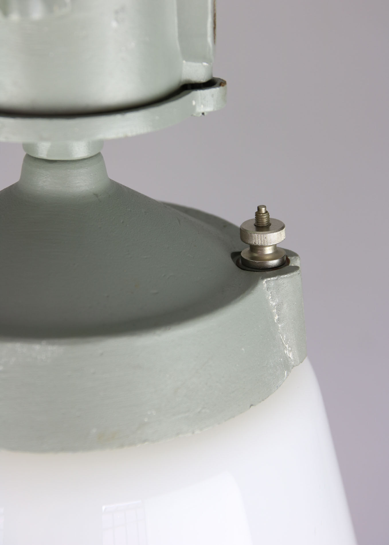 Vintage opaline glass pendant lamp, 1970s