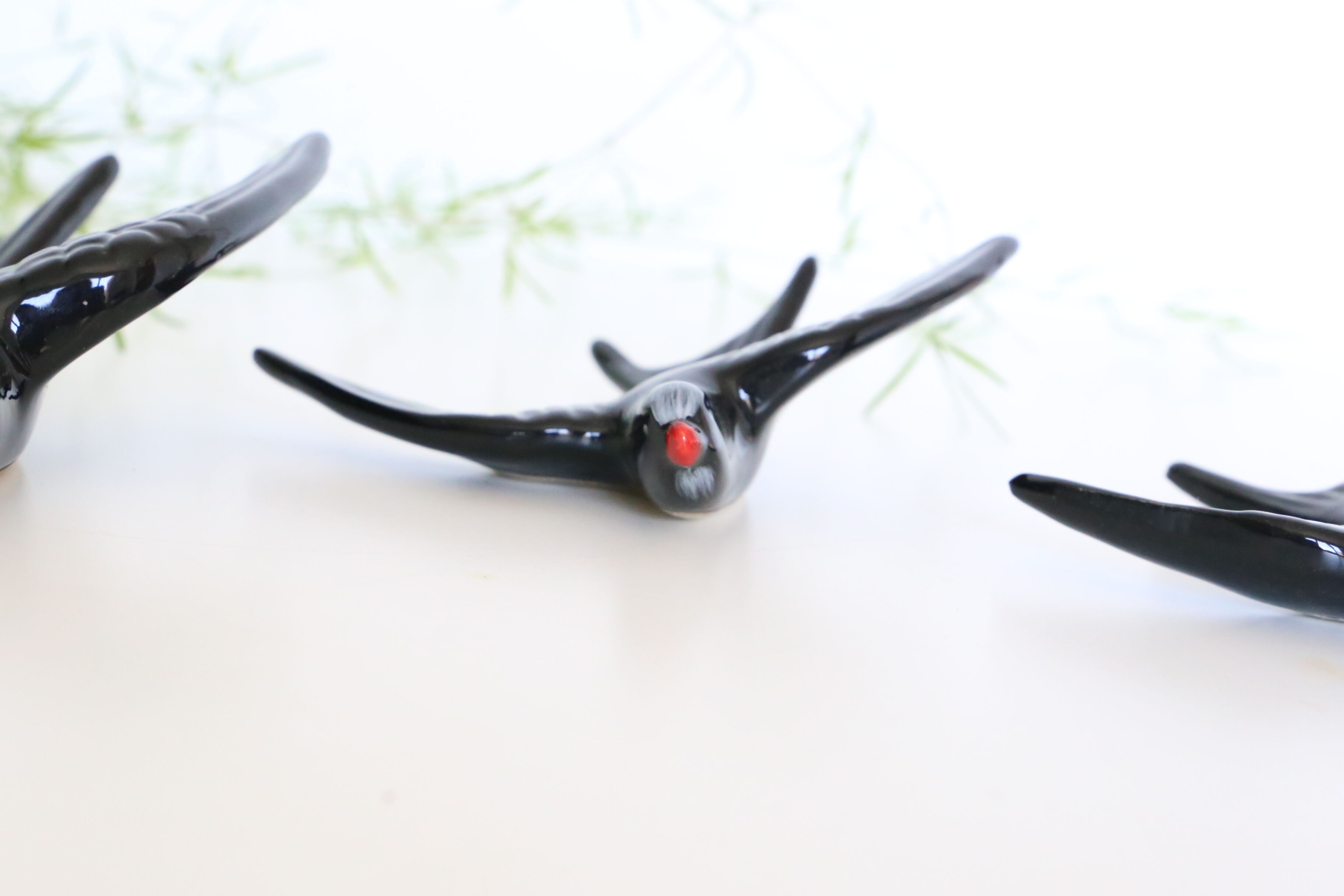 Soaring 3 ceramic swallows