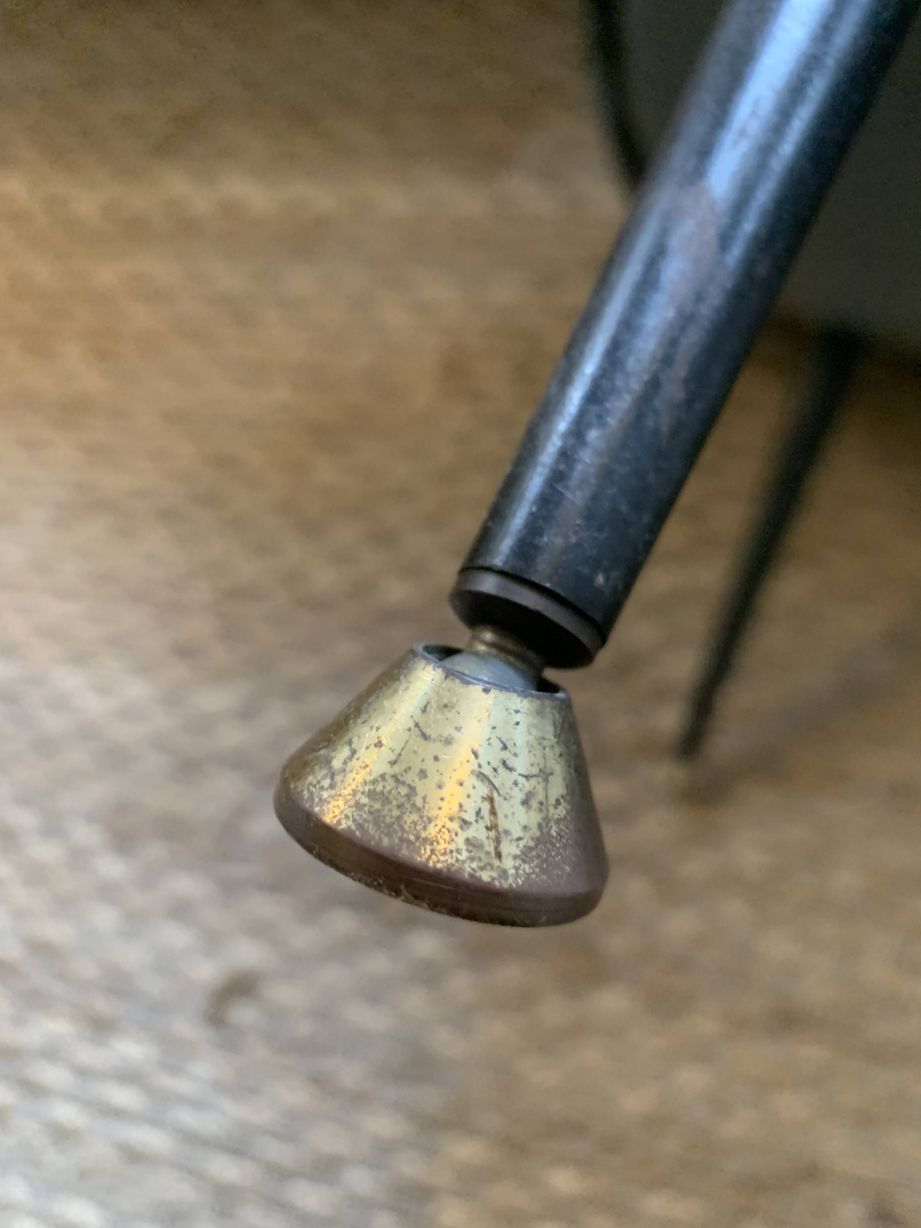 Fauteuil italien 1950' restauré velours anthracite