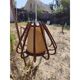 Suspension vintage en rotin