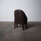 Chaise Naga à dossier haut biologique fabriquée à la main en teck massif, style Wabi Sabi années 1970