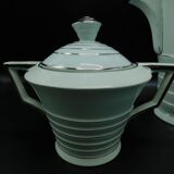 Cafeteria, creamer and sugar, puls, celadon & silver