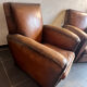 Paire de fauteuils club