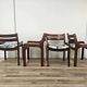 Chaises de salle à manger des années 70 en hêtre et tissu Space Age