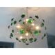 Suspension ovale en verre de murano vert « coni » spoutnik