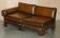 Sigurd Ressell for Vatne Mobler Leather Sofa Hardwood Art Deco