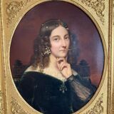 Period portrait signed Raymond Auguste Quinsac Monvoisin 1794-1870