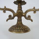 Pair of old candle holders with 3 branches in bronze, year 50/60