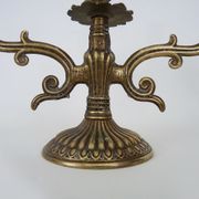 Pair of old candle holders with 3 branches in bronze, year 50/60