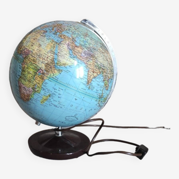 Luminous globe world map.