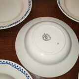 6 assiettes creuses Moulin des loups et Hamage Orchies France à motifs Années 50