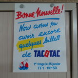 Original national lottery poster good news tac o tac