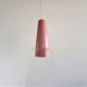 Pink conical pendant lamp from Evenblij, The Netherlands 1960's